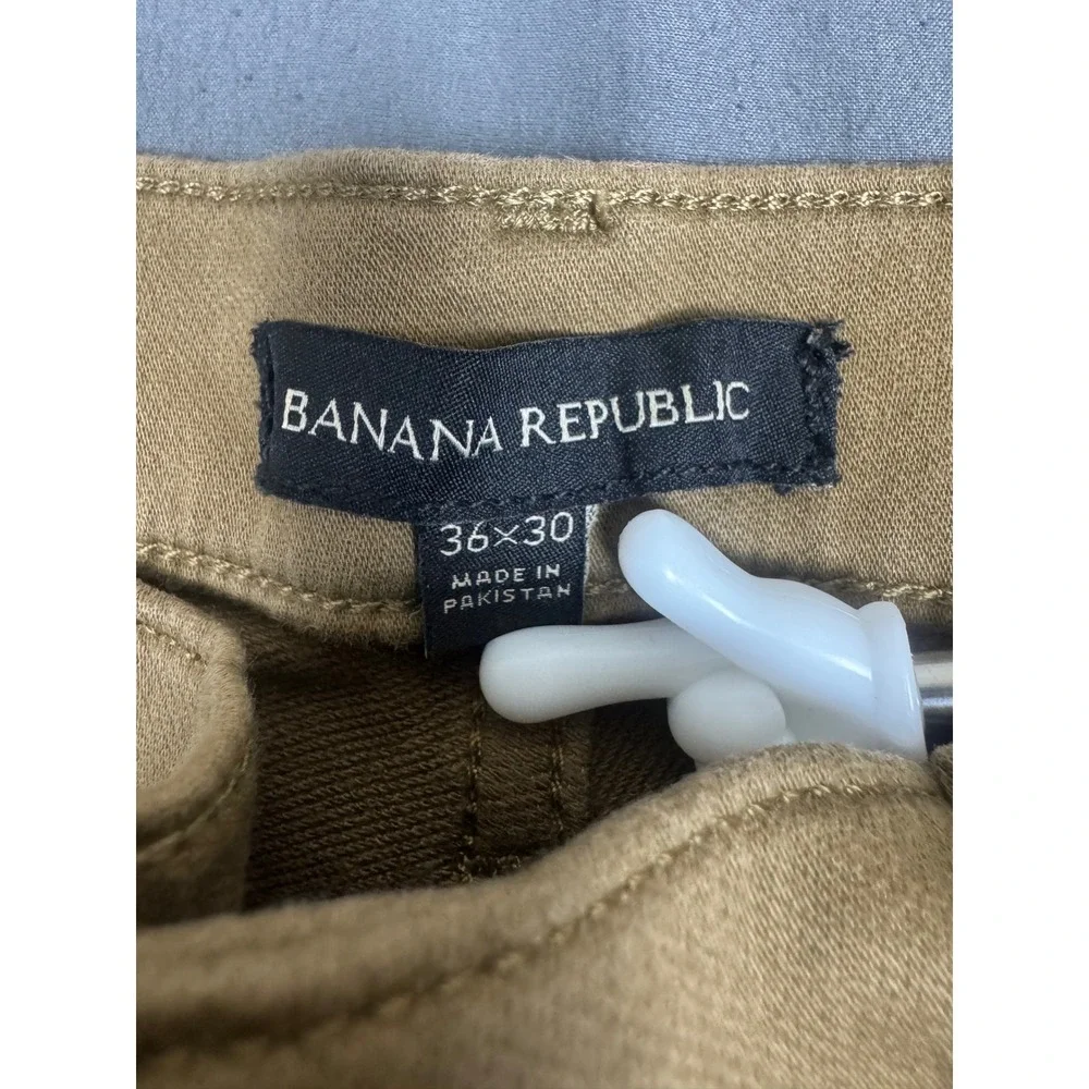 Banana Republic Mens 5 Pocket Pant Otter Tan Brown 36x30 NWT Stretch Casual